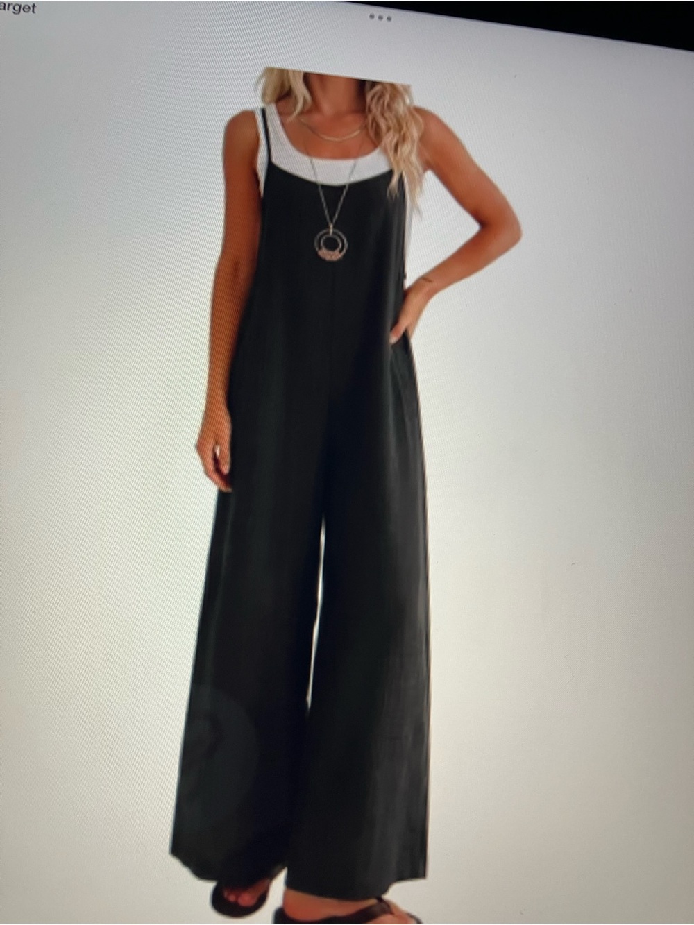 Haute Hippie Black Maxi Jumpsuit with tie back